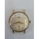 A 9ct gold Marvin gentleman's wristwatch, lacking strap, approx. 21.9g