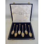 A cased set of six silver teaspoons, 'To Commemorate The Marriage of the Prince of Wales and Lady