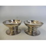 A pair of Georgian silver pedestal dishes, maker C.F., possibly Crispin Fuller, London 1822, approx.