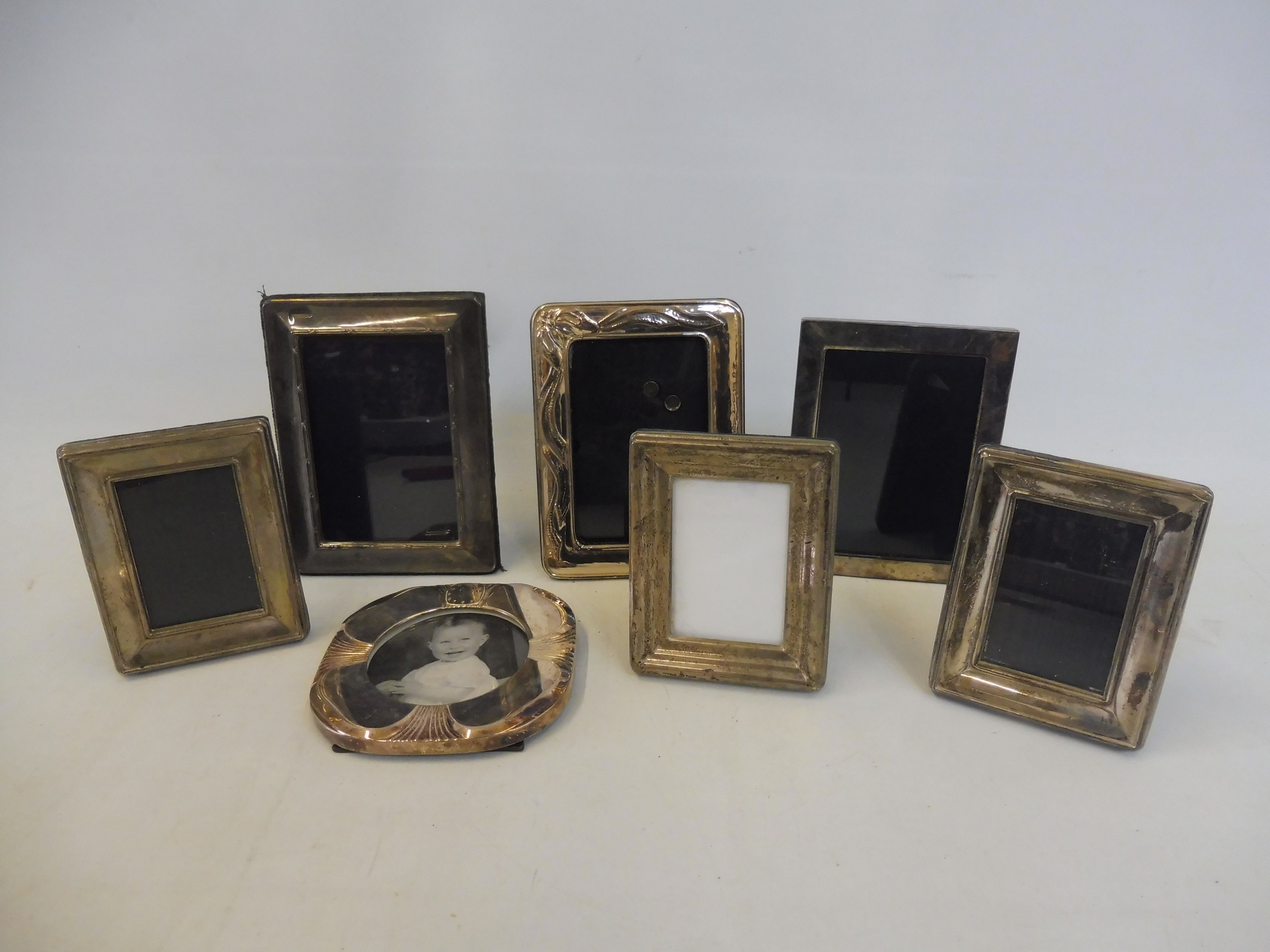 Six small contemporary photograph frames, five hallmarked silver. - Image 2 of 2