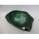 A malachite ashtray.