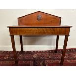 A 19th Century mahogany hall table with upstand.