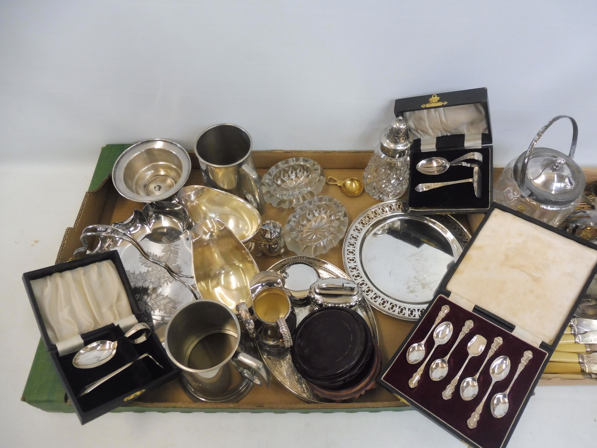 Two trays slver plated wares etc. - Image 2 of 3