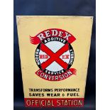 A new old stock Redex 'Official Station' tin advertising sign, 17 1/2 x 25 1/4".