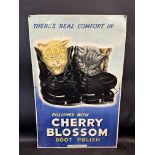 A Cherry Blossom Boot Polish pictorial tin advertising sign, 19 x 29".