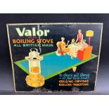 A small pictorial tin sign advertising Valor No.65 Boiling Stove, by Williamson of Worcester, 9 3/