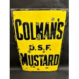 A Colman's D.S.F. Mustard rectangular enamel sign, 24 x 36".