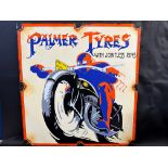 A contemporary and decorative oil painting on board advertising Palmer Tyres, 32 x 33 1/2".