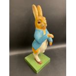 A rare Peter Rabbit advertising figure, by repute W.H.Smith, circa 1960s, 17" h.