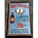 An advertising mirror for Whitbread's London Stout, an older reproduction, 20 x 33".
