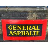 A 'General Asphalte' rectangular enamel sign by Bruton of Palmers Green with good gloss, 60 x 30".