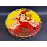A Sovereign 'Queen of Assortment' circular dispensing tin of bright colour, 10" diameter.