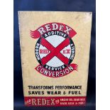 A new old stock Redex steel advertising sign, 17 1/2 x 25 1/4".