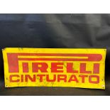 A Pirelli Cinturato rectangular tin advertising sign, 30 x 12".