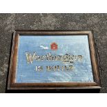 An advertising mirror for Worthington in Bottle, 37 x 28".