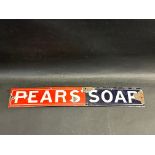 A Pears' Soap enamel strip sign, 18 1/2 x 2 3/4".
