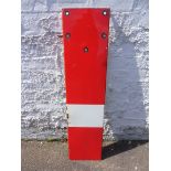 A British Railways enamel signal arm, in red 42 x 10".
