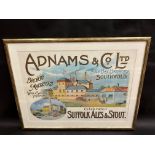 A large Adnams & Co. Ltd Suffolk Ales & Stout pictorial advertising print by Waveney Print