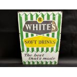 An R Whites Soft Drinks 'The best that's made' rectangular enamel sign, 20 x 30".
