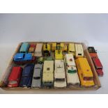 20 Dinky die-cast models across two trays.