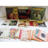 An interesting selection of early rock n roll 45s and some LPs to include Connie Francis, Everley