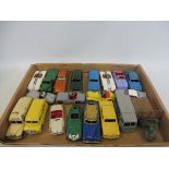 20 Dinky die-cast models across two trays.