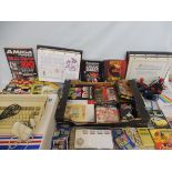 A Commodore Omega home computer, a large selection of games, magazines and ephemera, all untested.