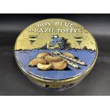 A Boy Blue Brazil Toffee circular lidded tin, 10" diameter.