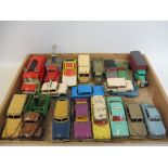 20 Dinky die-cast models across two trays.