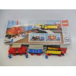 A boxed Lego Diesel Freight Train, 4.5 volt battery, no. 7720, not checked.