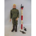 An Action Man Combat Construction selection on a 1960s blonde painted head figure complete with
