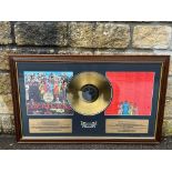 A large Beatles limited edition 24 carat gold plated disc, 'Authentic Memorabilia Beatles