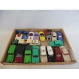 20 Dinky die-cast models across two trays.