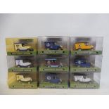 A selection of Oxford die-cast boxed football club vans.