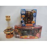 A selection of Doctor Who play sets including Dalek patrol ship.