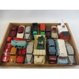 20 Dinky die-cast models across two trays.