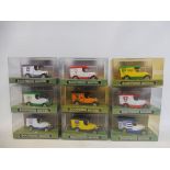 A selection of Oxford die-cast boxed football club vans.