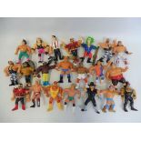 A tray of wrestling figures by Titan Sports Inc.