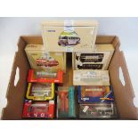 Ten mostly Corgi boxed die-cast model buses including Corgi Classics, Original Omnibus, Routemaster,