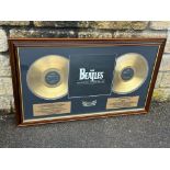 A large Beatles limited edition 24 carat gold plated disc, 'Authentic Memorabilia Beatles