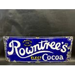 A Rowntree's Elect Cocoa rectangular enamel sign, 36 1/2 x 15".