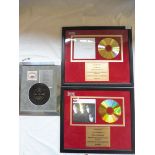 Three Beatles limited edition collectors' series gold coloured CDs, White Album 120/500, With The