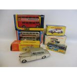 A small selection of boxed die-cast including Dinky Toys Rolls-Royce 198 and others.