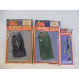 Three Action Man carded Equipment Centre inc. a French Great Coat 34279, the German Great Coat 34279