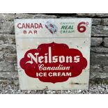 A Neilsons Canadian Ice Cream tin advertising sign, 24 x 24".