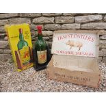 A J.B. Rare Scotch collectors' gallon bottle in cradle (empty), in original box plus an Ernest