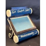 A Waterman's counter-top dispensing cabinet of unusual design, 10 1/2" wide.