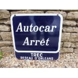 A French enamel road sign, 19 1/2 x 19 1/2".