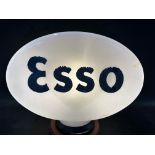 An Esso Extra glass petrol pump globe by Hailware, damage to neck (hidden within rubber ring).