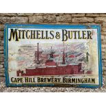 A rare and large pictorial enamel sign advertising Mitchells & Butler Cape Hill Brewery, Birmingham,